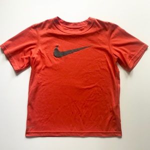 Boys Nike Dri-Fit Orange Grey Shirt Size Small EUC